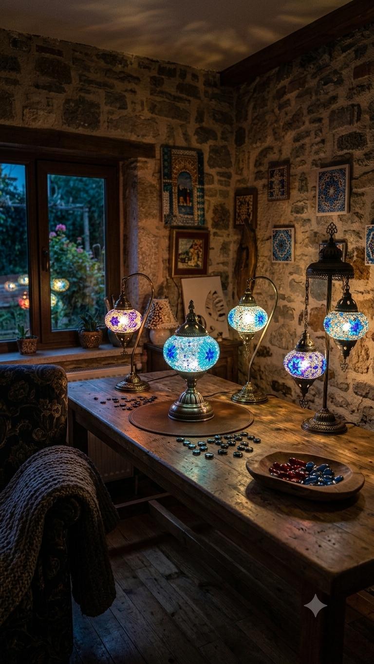 Turkish mosaic lamp workshop in Montclair